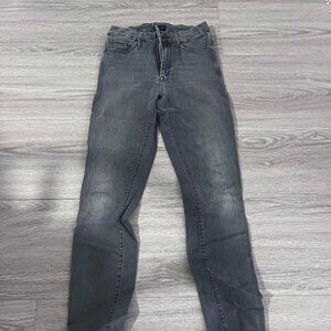 Size 25 Mother High Rise Looker Ankle Fray